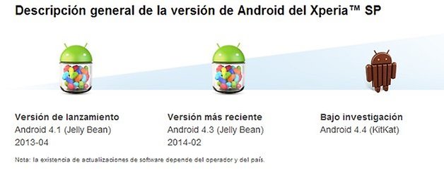 sony xperia sp actualizacion