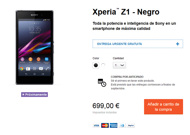 xperiaz1 comprar