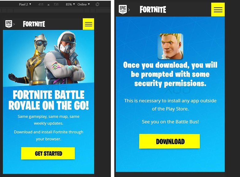 Fornite for android via sideload screenshot thesbros 01