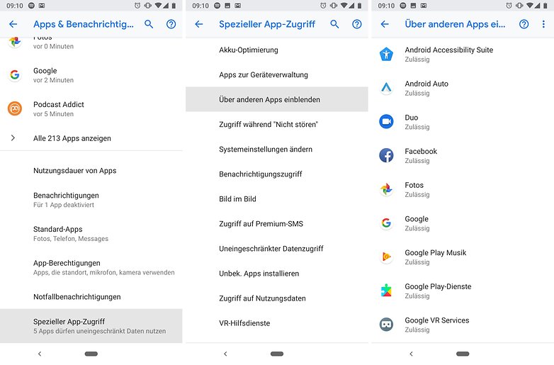 android app shown over app ap 01