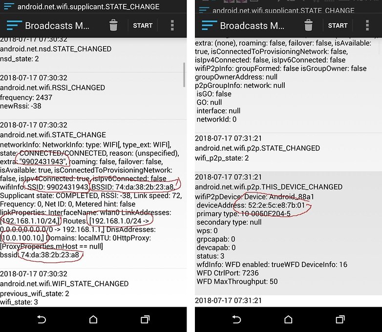 android internal broadcast monitor