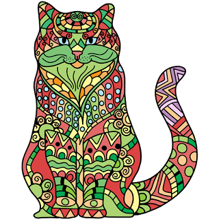 Dibujos de Gatos para Colorear para Adultos