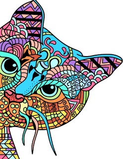 Dibujos de Gatos para Colorear para Adultos