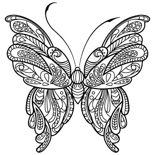 Butterfly Coloring Pages - Coloring Book for Adults ...