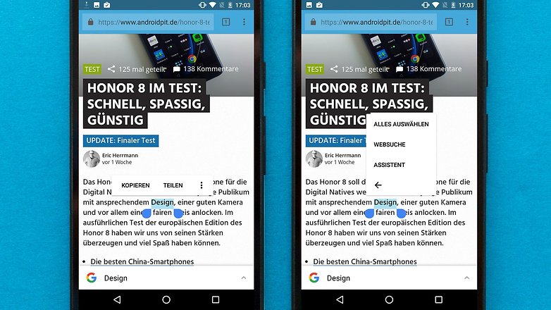 AndroidPIT gestures for android 3