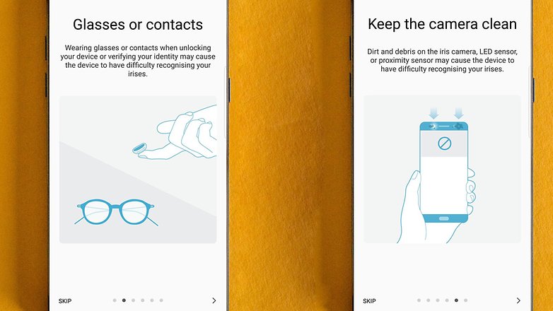 AndroidPIT samsung galaxy note7 iris scanner screenshot