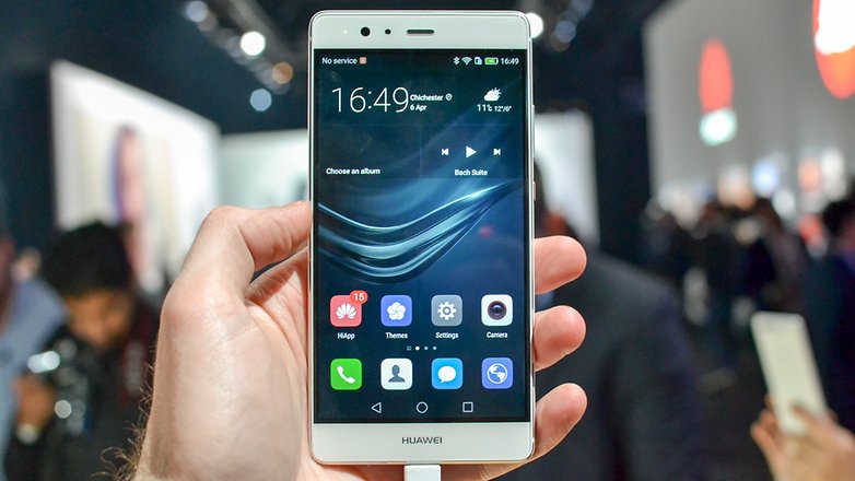 androidpit huawei p9 plus screen front