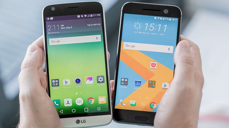 androidpit lg g5 vs htc 10 display