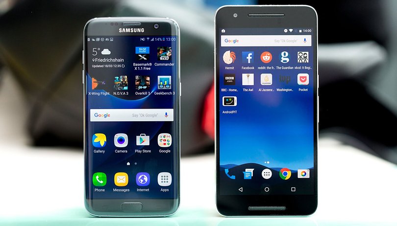 Samsung Galaxy S7 Edge vs Nexus 6P: Las curvas convencen