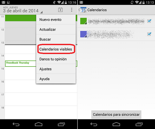 Google CalendarCalendarios