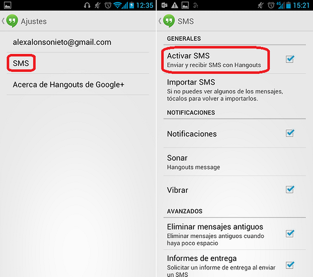 HangoutsSMS