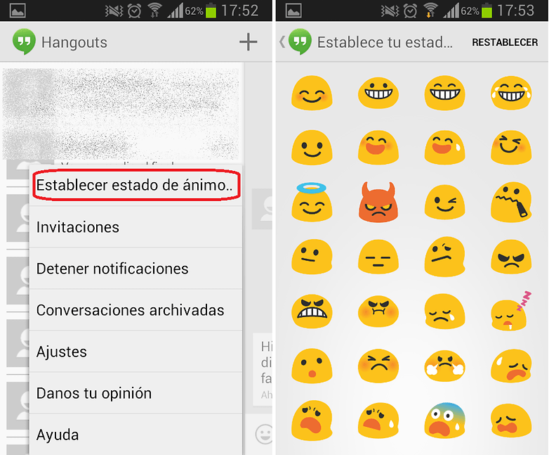 Hangouts Estado