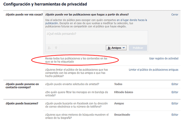 Facebook Privacidad Nuevo