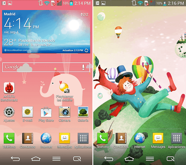 LG G2 Interfaz