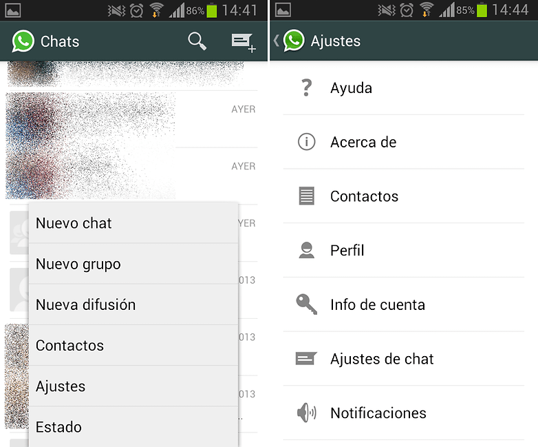 WhatsApp Ajustes