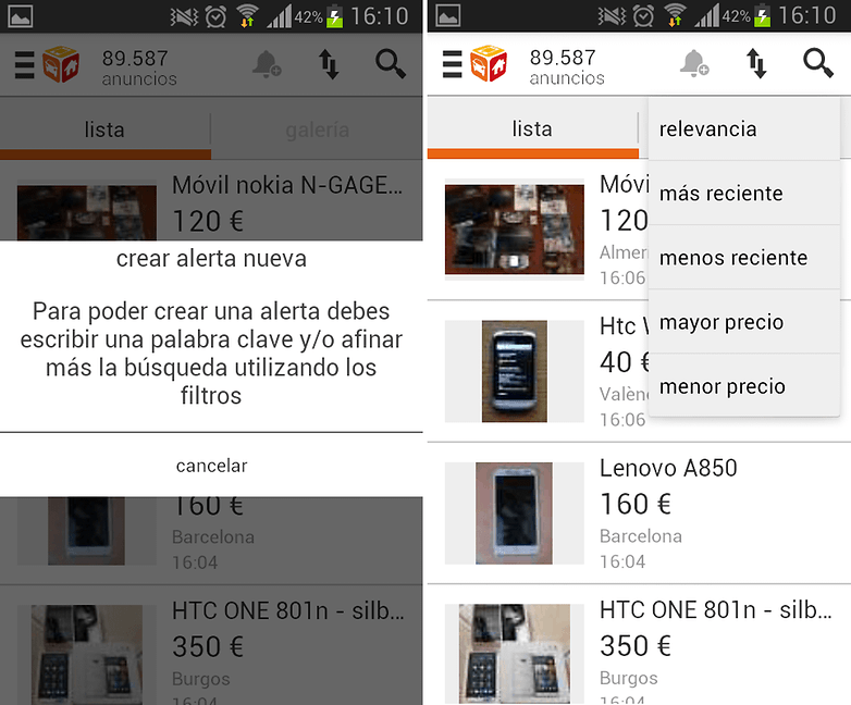 segundamano mensajes
