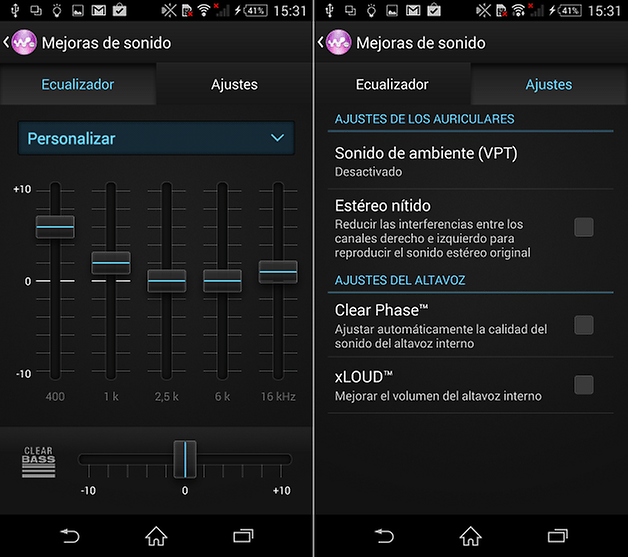 XperiaZ1 Ecualizador