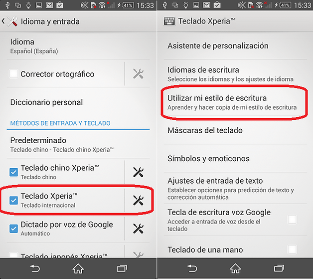 XperiaZ1 Teclado