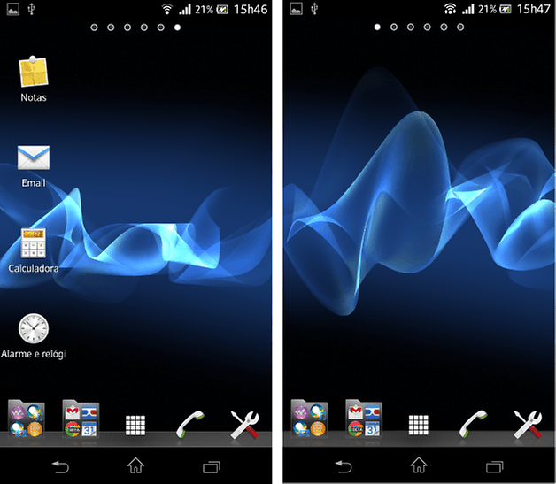 homescreen minimalista