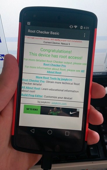 nexus5 android l rooted