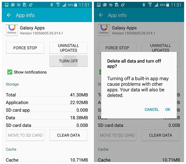 AdnroidPIT Galaxy S5 TouchWiz Galaxy Apps отключить