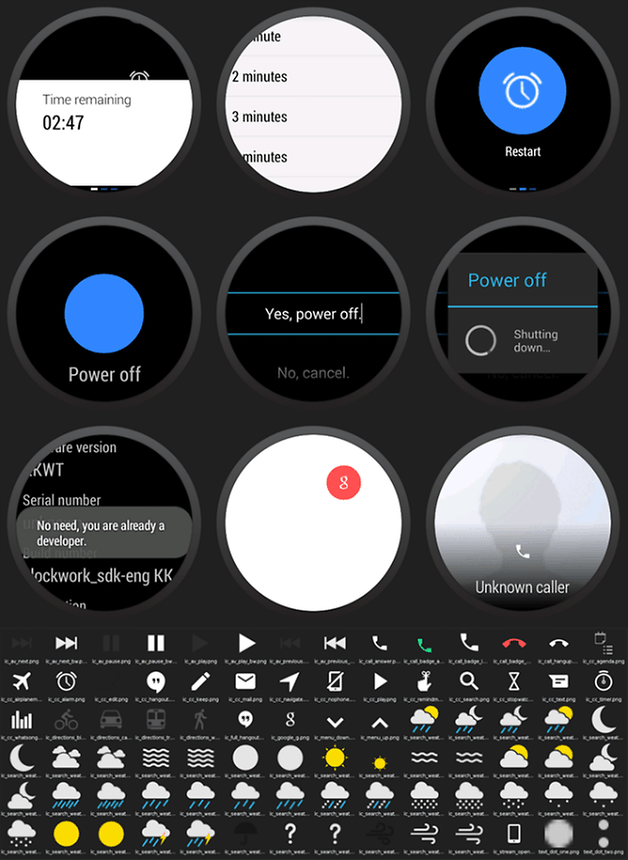 Экраны Android Wear