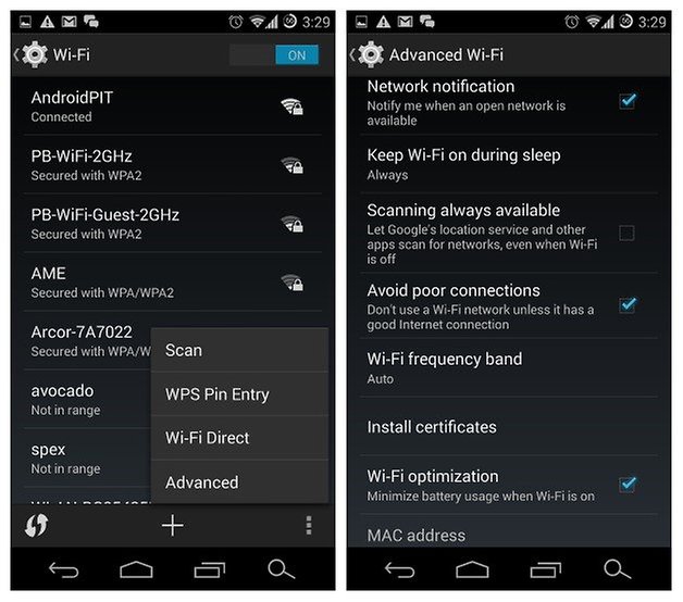 Wifi Settings Android Advanced Settings