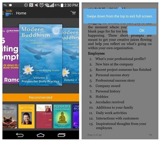 kindle app for android tablets