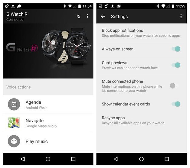 AndroidPIT Android Wear app Lollipop w628