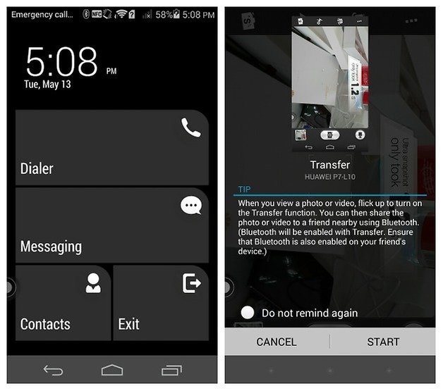 AndroidPIT Ascend P7 Battery Transfer