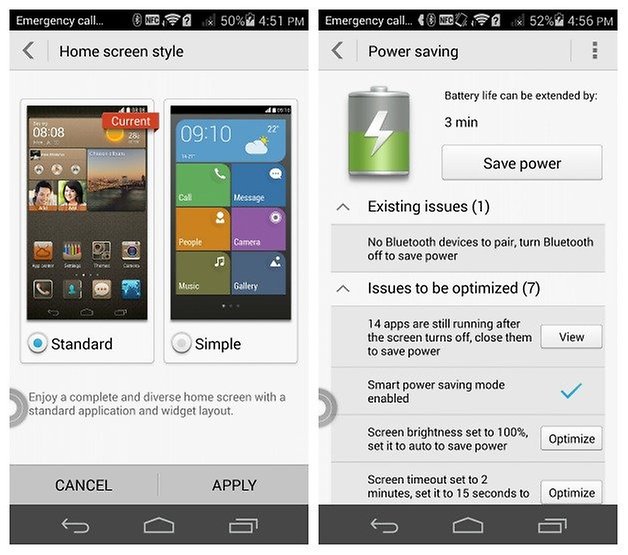 AndroidPIT Ascend P7 Easy Mode Power