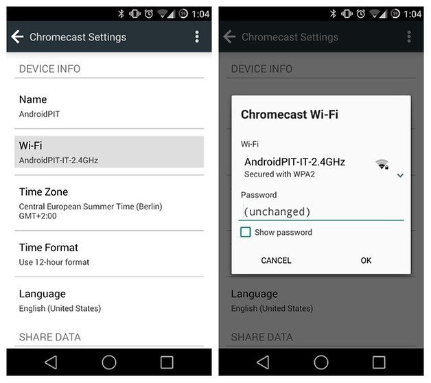 chromecast change wifi channel