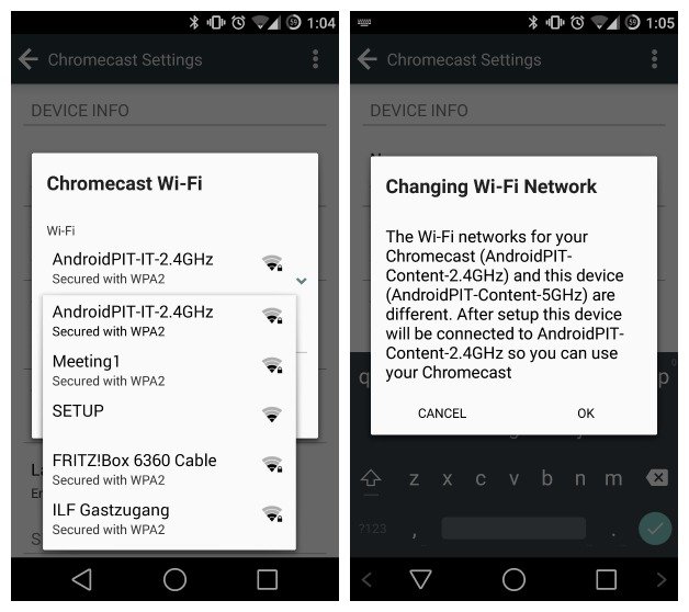 connecting chromecast to new wifi