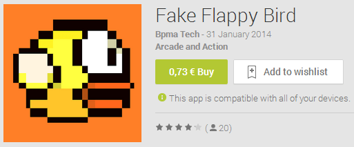 AndroidPIT Fake Flappy Bird