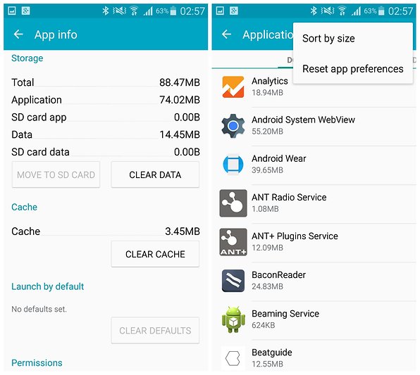 how to change app settings on note 4