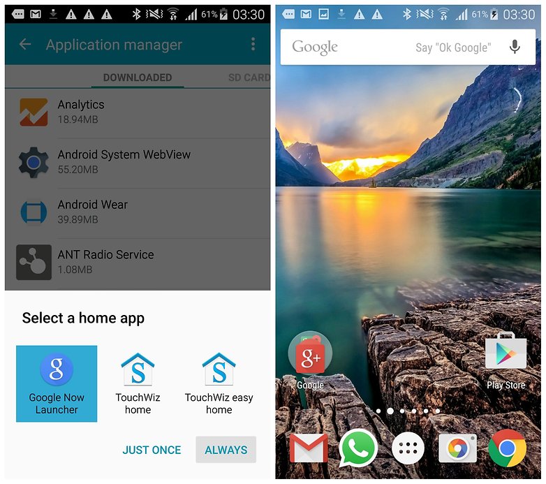 AndroidPIT Galaxy Note 4 по умолчанию лаунчер Google Now