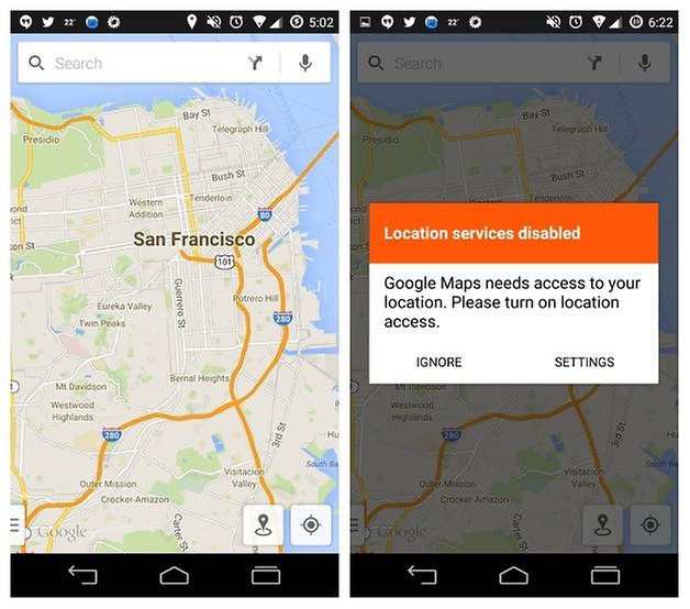 AndroidPIT خرائط جوجل GPS مشكلة انخفاض البطارية للاندرويد