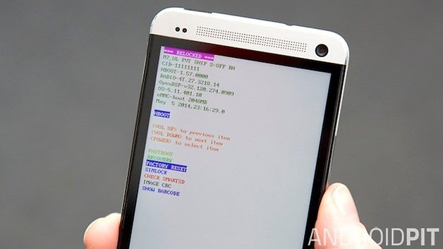 AndroidPIT HTC One Factory Reset HBoot