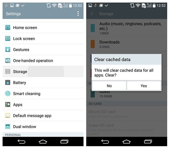 how to clear cache on android