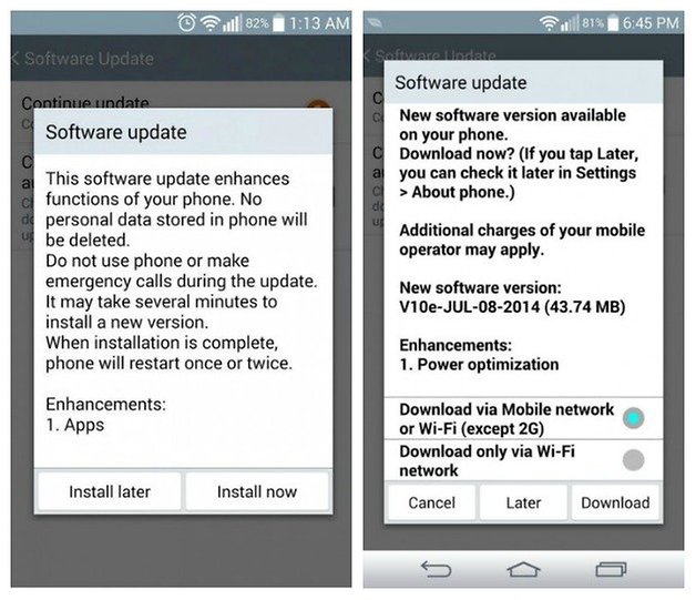 AndroidPIT LG G3 software update apps power
