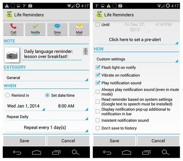 AndroidPIT Life Reminders