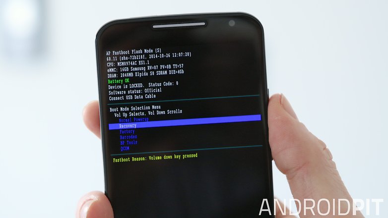 AndroidPIT Moto X 2014 Режим восстановления Fastboot