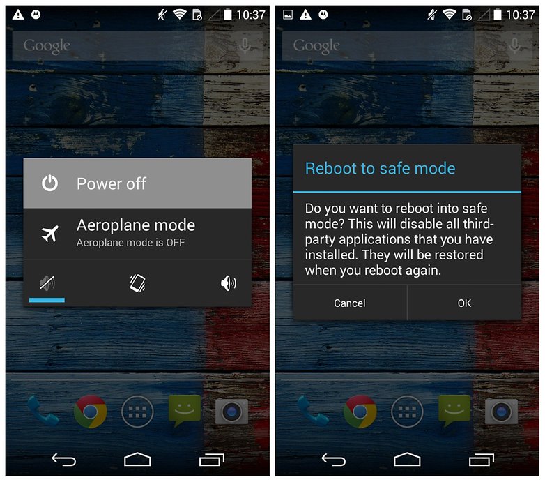 AndroidPIT Moto X problems reboot to safe mode