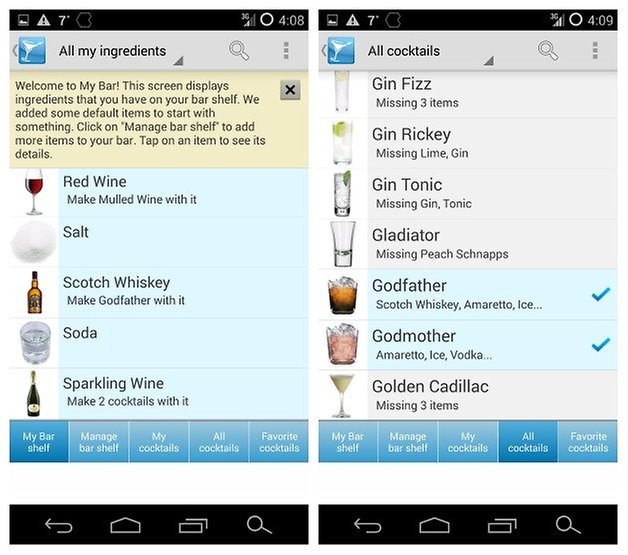 AndroidPIT My Cocktail Bar