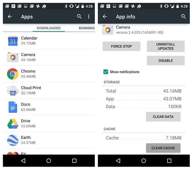 AndroidPIT Nexus 5 Android 5 0 Lollipop очистить кеш приложения