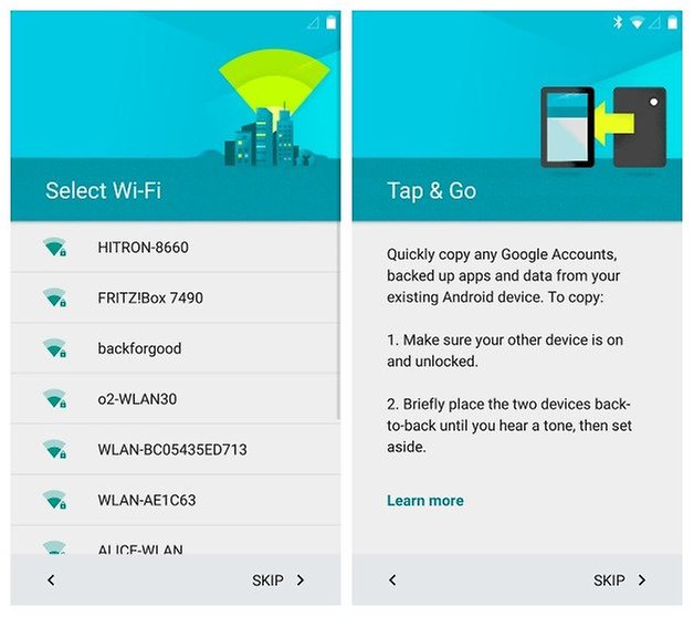 AndroidPIT Nexus 5 Android 5 Lollipop Настройка Wi-Fi Tap Go