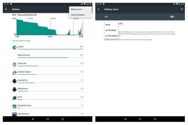 AndroidPIT Nexus 9: советы по экономии заряда батареи