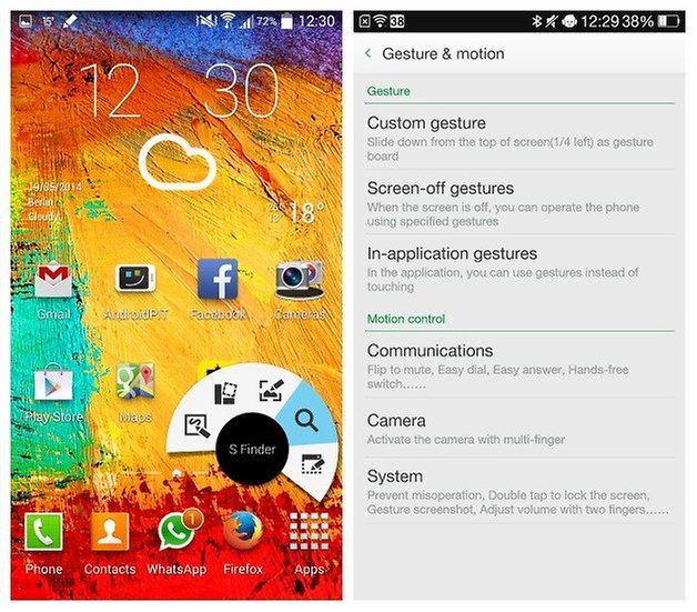 AndroidPIT Note3 SPen Find7a Motion Controls