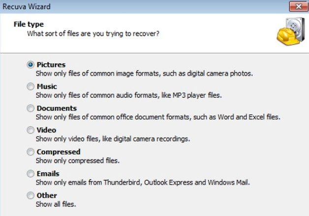 AndroidPIT Recuva File Type