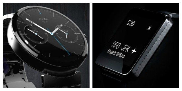 Square top android watch